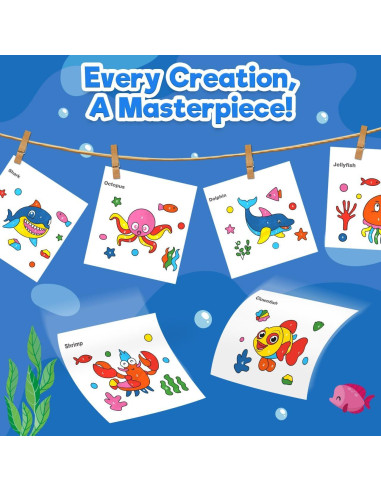 Libro de Pintura con Agua ZMLM para Niños 3-8 Años - Sin Desorden