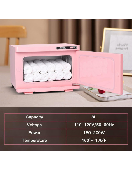 Calentador de Toallas 8L Niuadage TW-011 Rosa Profesional Calentador de Toallas 8L Niuadage TW-011 Rosa Profesional