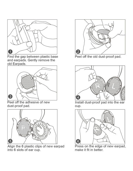 Almohadillas de Repuesto ELZO para Auriculares Bose QC Ultra Almohadillas de Repuesto ELZO para Auriculares Bose QC Ultra