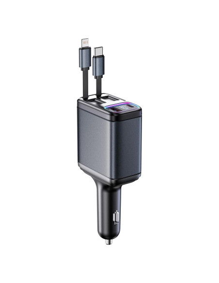 Cargador de coche USB C 5 en 1 SCHUGS 247W con monitor Cargador de coche USB C 5 en 1 SCHUGS 247W con monitor