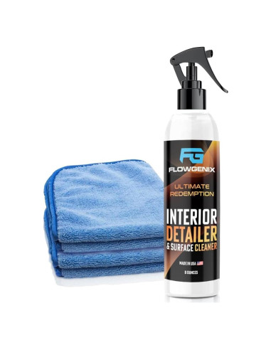 Limpiador y Protector de Interiores Flowgenix 8oz - Detallador Automotriz