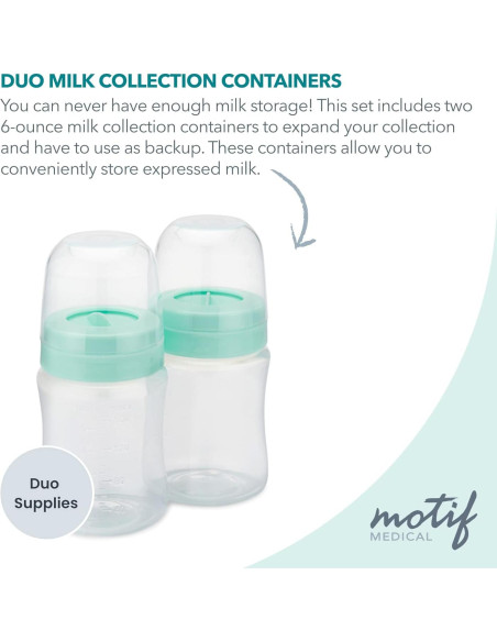 Botellas de Almacenamiento de Leche Materna Motif Medical - 2 Unidades 160 ml Botellas de Almacenamiento de Leche Materna Motif Medical - 2 Unidades 160 ml