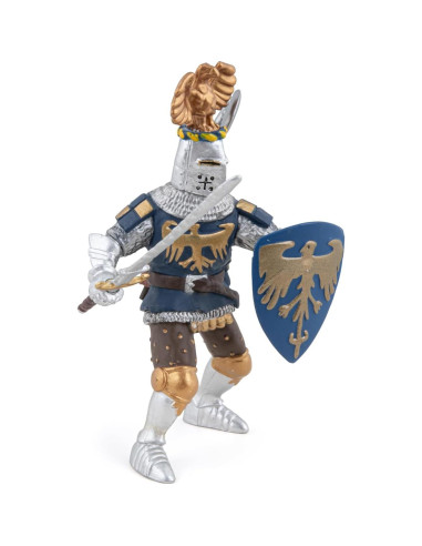 Figura Caballero Azul con Cresta Papo - 8.5x7x10 cm - Juguete Medieval