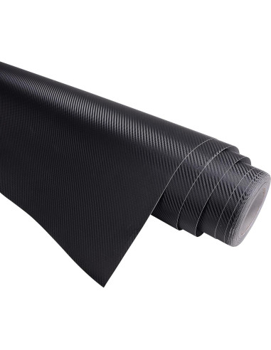 Vinilo de Fibra de Carbono 3D Yescom 5x30 m Autoadhesivo Negro