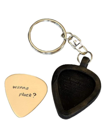 Llavero con Púa de Guitarra de Cobre Pickbandz - Jugable Llavero con Púa de Guitarra de Cobre Pickbandz - Jugable