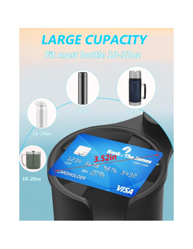 Soporte para Teléfono de Coche Easkkty Ajustable 2 en 1