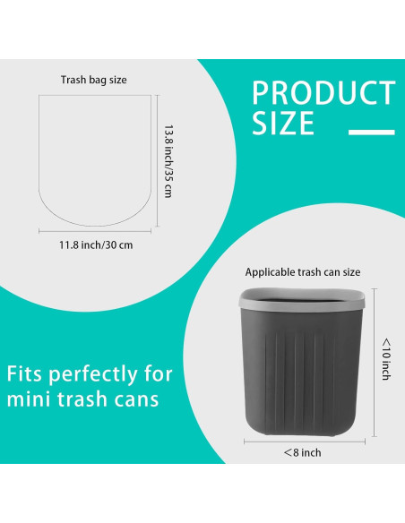 Mini Bolsas de Basura Fuertes GWZiehory 0.5 Gal 300 Cuentas Negro Mini Bolsas de Basura Fuertes GWZiehory 0.5 Gal 300 Cuentas Negro