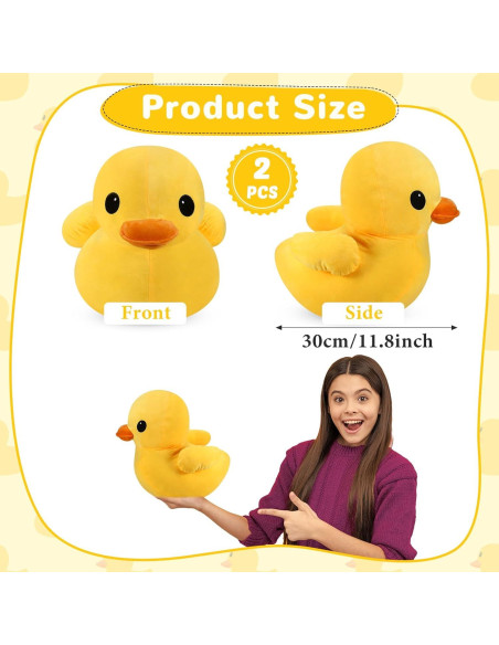 Peluche Pato Amarillo Leyndo 30 cm Suave Juguete Decorativo Peluche Pato Amarillo Leyndo 30 cm Suave Juguete Decorativo