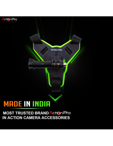 Soporte de Barbilla para Casco Action Pro Verde Compatible con GoPro