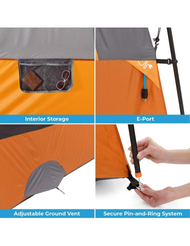 Carpa de Pared Rectangular CORE para 12 Personas con Base