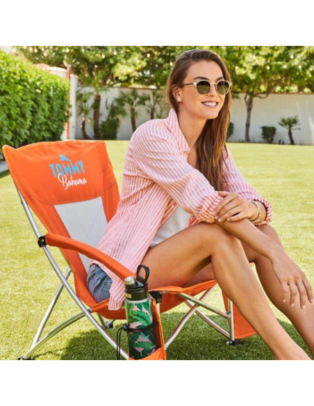 Silla Plegable Exterior Tommy Bahama Go-Everywhere Naranja Silla Plegable Exterior Tommy Bahama Go-Everywhere Naranja