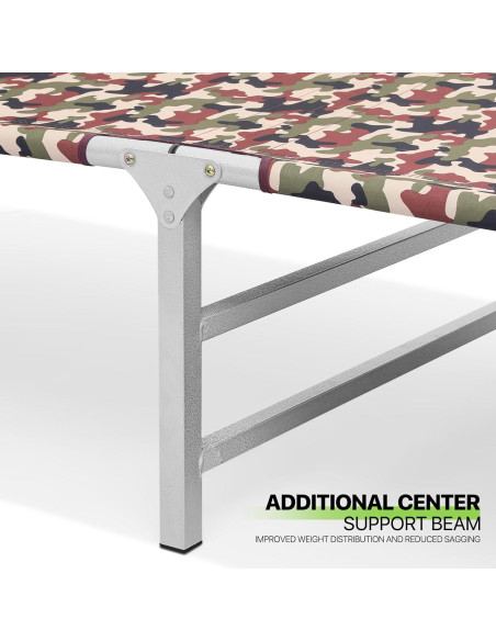 Cama de Camping Plegable Magshion COT-CAMO 94x66 cm 150kg Cama de Camping Plegable Magshion COT-CAMO 94x66 cm 150kg