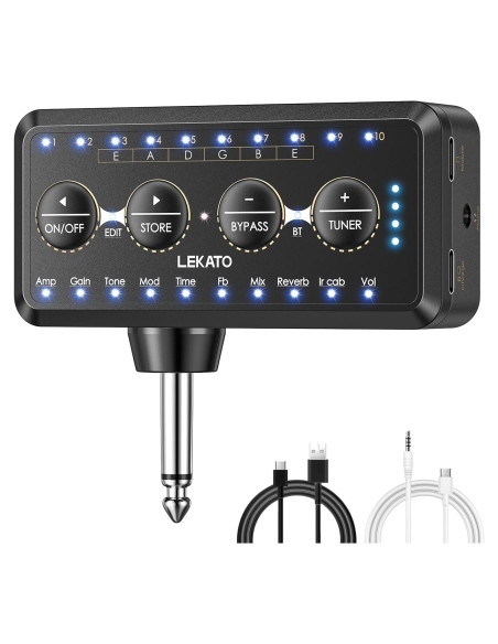 Amplificador de Auriculares LEKATO para Guitarra Eléctrica 5W Amplificador de Auriculares LEKATO para Guitarra Eléctrica 5W