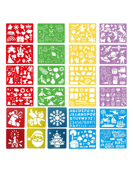 Set de 26 Plantillas de Dibujo LanMa - 400 Imágenes Variadas Set de 26 Plantillas de Dibujo LanMa - 400 Imágenes Variadas