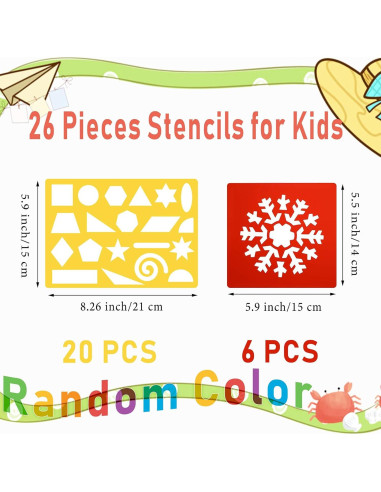 Set de 26 Plantillas de Dibujo LanMa - 400 Imágenes Variadas