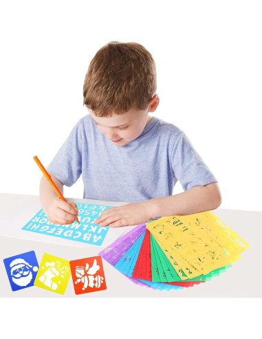 Set de 26 Plantillas de Dibujo LanMa - 400 Imágenes Variadas