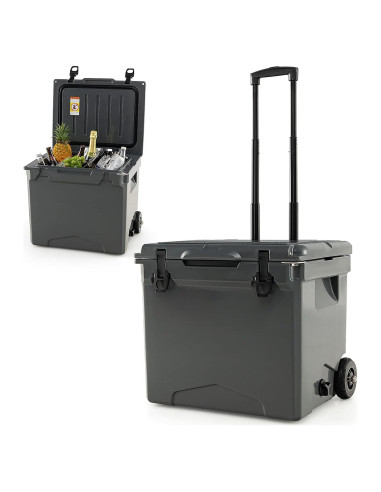 Enfriador con Ruedas Goplus 42QT Aislado Portátil Gris