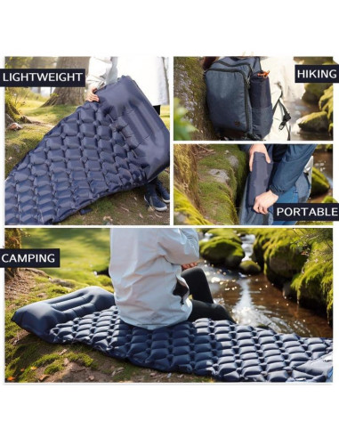 Colchoneta de Camping Wind Tour Inflable 189.9x57.9cm Azul