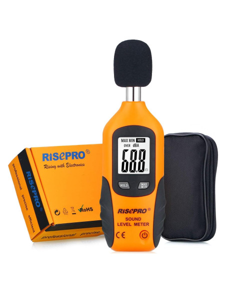 Medidor de Decibelios RISEPRO HT-80A 30-130 dB Retroiluminado Medidor de Decibelios RISEPRO HT-80A 30-130 dB Retroiluminado