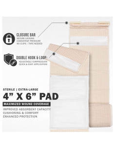 Vendaje de Compresión de Emergencia EVERLIT Mini 10x15 cm (2 unidades) 2