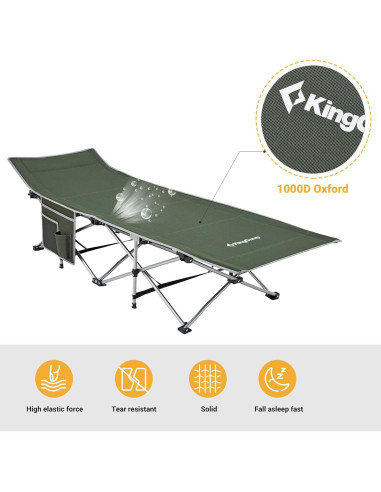 Cama Plegable KingCamp KC8005 para Camping 190.5x66cm 120kg