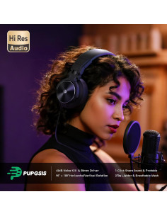 Auriculares PUPGSIS M20 Pro Hi-Res 40kHz con Cable Plegable 2