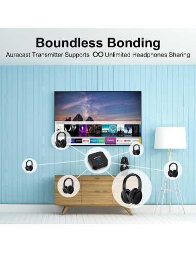 Auriculares Inalámbricos HomeSpot JM320 + Transmisor BA210 v2