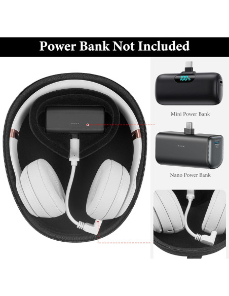 Funda Dura de Carga Geekria para Auriculares - Negro Funda Dura de Carga Geekria para Auriculares - Negro