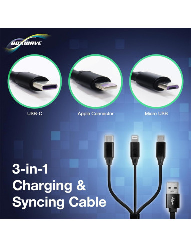 Cable Retráctil BoxWave para Auriculares Bluetooth Marshall Major V - USB MiniSync