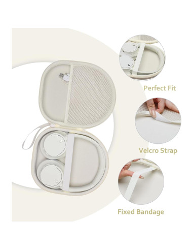 Funda XANAD para Auriculares Sony WH-CH720N WH-CH520 - Crema