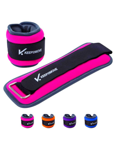 Pesas de Tobillo KEEP2MOVE 0.3Kg x 2 Ajustables Neopreno