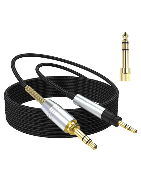 Cable de Audio Momentum 4 Gneinour 2m con Adaptador 6.35mm Cable de Audio Momentum 4 Gneinour 2m con Adaptador 6.35mm