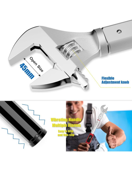 Llave de Torque Digital ANPUDS 2-135 Nm Ajustable con Alarma Llave de Torque Digital ANPUDS 2-135 Nm Ajustable con Alarma