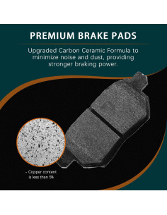 Pastillas de freno de cerámica traseras Mecaniko 1354MK para Toyota 2
