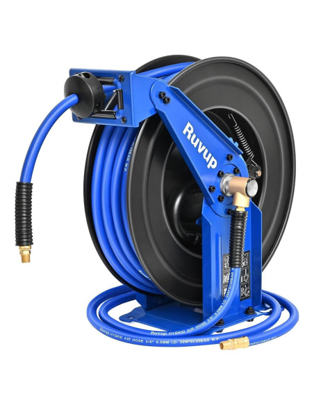 Carrete Retráctil de Manguera de Aire Ruvup 3/8" x 22.86m 300PSI Carrete Retráctil de Manguera de Aire Ruvup 3/8" x 22.86m 300PSI