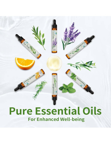 Juego de Aceites Esenciales 6x10ml Orientleaf - Aromaterapia