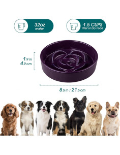 Cuenco Antideslizante Cerámico vancasso 1.5 Tazas para Perros 2