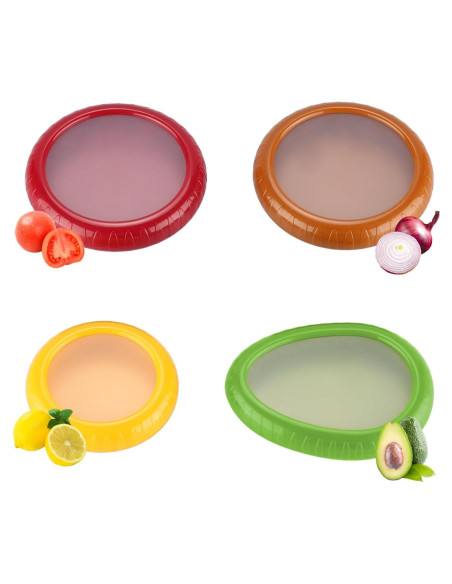Conservador de Aguacate de Silicona - Set de 4 Contenedores Reutilizables Conservador de Aguacate de Silicona - Set de 4 Contenedores Reutilizables