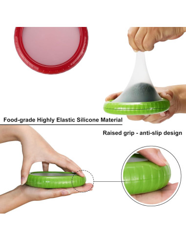 Conservador de Aguacate de Silicona - Set de 4 Contenedores Reutilizables