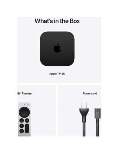 Apple TV 4K 3ra Generación 64GB Wi-Fi con Control Remoto Siri