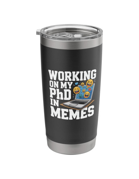 Vaso Térmico de Acero Inoxidable 20 oz PhD en Memes Humor Vaso Térmico de Acero Inoxidable 20 oz PhD en Memes Humor