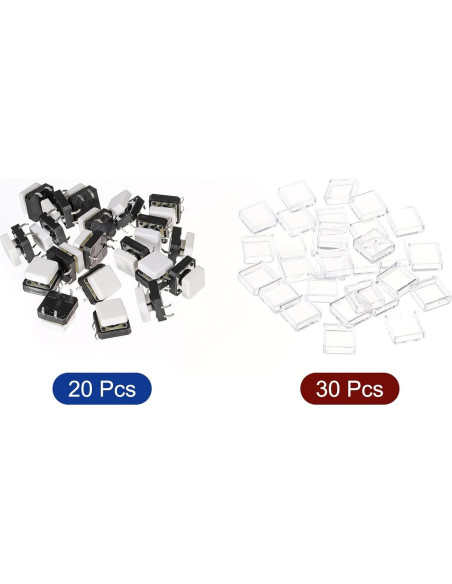 Interruptor Táctil 12mm MECCANIXITY 20pcs + 30 Tapas Interruptor Táctil 12mm MECCANIXITY 20pcs + 30 Tapas