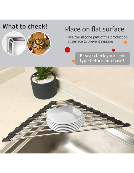 Escurridor de Platos Plegable Triangular ALIMART Acero Inoxidable Escurridor de Platos Plegable Triangular ALIMART Acero Inoxidable