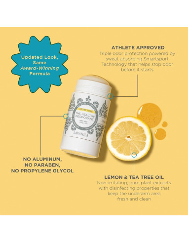 Desodorante Natural Lavanila Sport Luxe 140g - Sin Aluminio