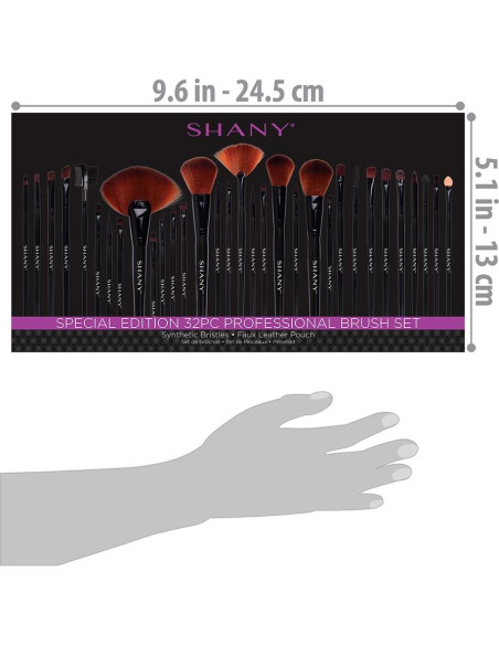 Conjunto de Brochas de Maquillaje SHANY 32 Piezas Sintéticas Conjunto de Brochas de Maquillaje SHANY 32 Piezas Sintéticas