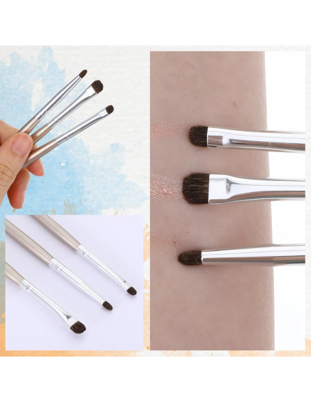 Set de 3 Brochas Planas para Delineador Bremorou Oro Claro Set de 3 Brochas Planas para Delineador Bremorou Oro Claro