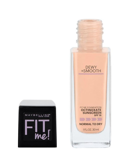 Base de Maquillaje Maybelline Fit Me Dewy + Smooth Marfil 2 Unidades Base de Maquillaje Maybelline Fit Me Dewy + Smooth Marfil 2 Unidades