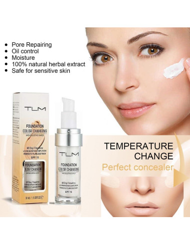Base de Maquillaje Ginaday que Cambia de Color SPF 15 28g
