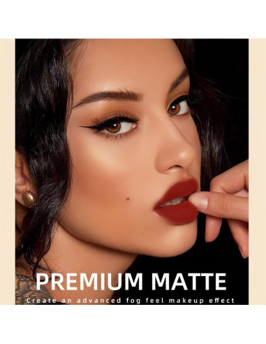 Juego de 12 Lápices Labiales Líquidos Mate Melemando - Colores Naturales