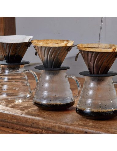 Goteador de Café Hario V60 Metal 02 Negro Mate Apto Lavavajillas